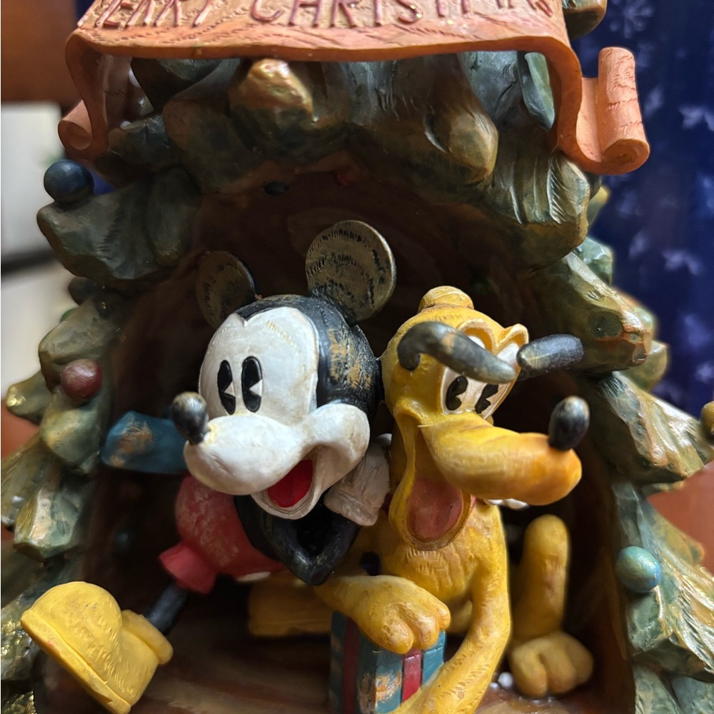 Disney Mickey and Pluto Holiday Decor with Yellow and Black Accents